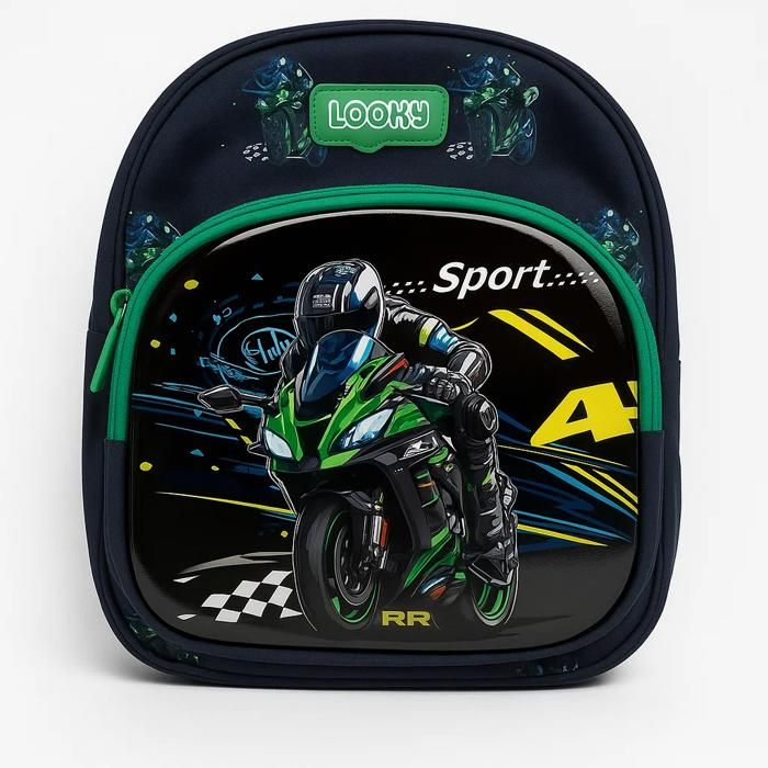 Sac à dos - GENERIC - Motif moto - Grande capacité - Bretelles rembourrées - Résistant