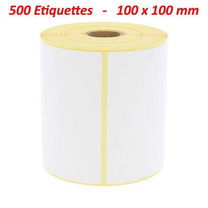 500 Étiquettes Thermique pour imprimante thermique Rouleau étiquette d'expédition 100 x 100 mm