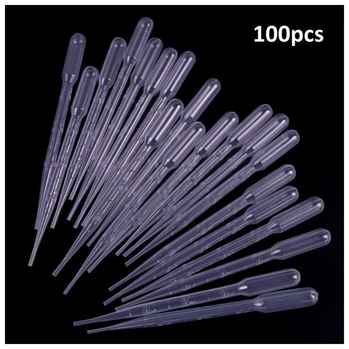 Pipettes 100pcs 3ml compte-gouttes Transfer Plastic Graduated Pasteur Dropper Polyethylene
