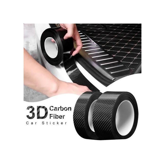 Autocollant en fibre de carbone 3D, 10cm/3m