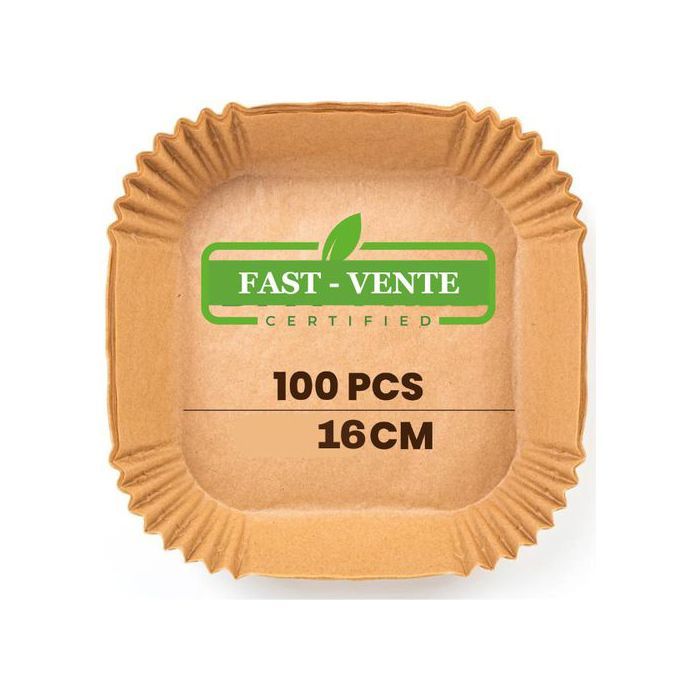 Papier cuisson air fryer - 100 pièces en Forme Carrée pour friteuse sans huile