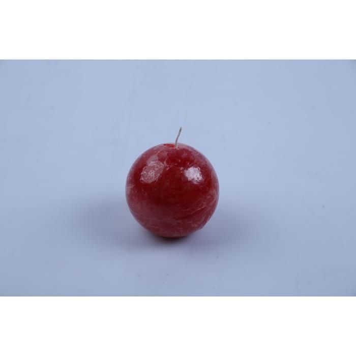 Bougie - GENERIC - Bougie boule rustique - Rouge - 75 mm - Décoration intérieure