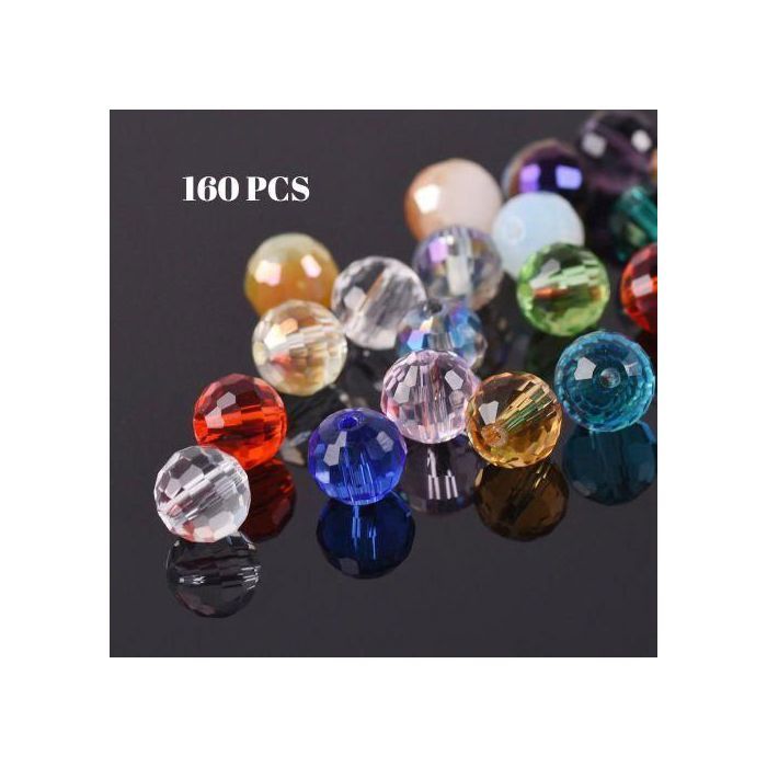 Perles - GENERIC - Boule Disco ronde - 10mm - 160 PCS - Couleur Pure et plaqué