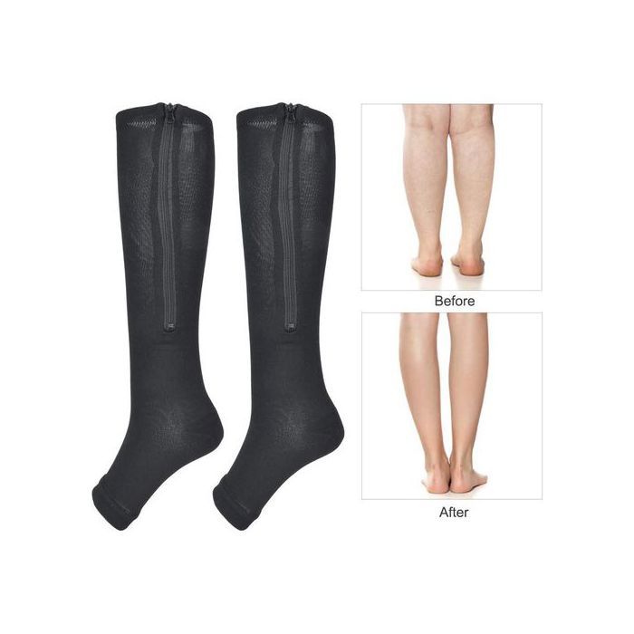Chaussettes De Compression à Fermeture éclair pour Femmes Et Hommes