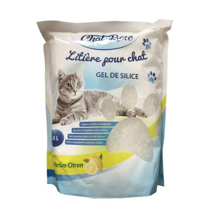 Litière pour chat en silice Parfum Citron 3,8 L
