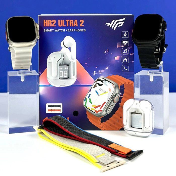 HR2 ULTRA 2 – Montre Connectée + Écouteurs Sans Fil – Design & Performance Ultime