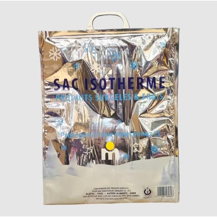 Sac isotherme - MARJANE - 14,9L - Polyester - Grande capacité - Idéal pique-nique