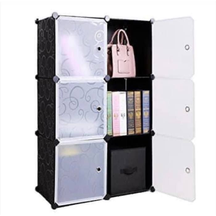 Armoire de Rangement avec portes, penderie modulable pour vêtements et sacs, Design cube, Grande taille, couleur aléatoir