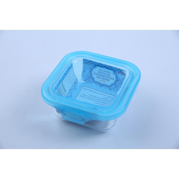 Boîte alimentaire carrée en verre 250 ml – Réf. 60348S