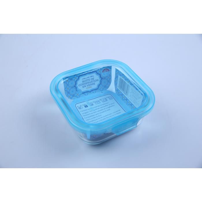 Boîte alimentaire carrée en verre 450 ml – Réf. 60348M