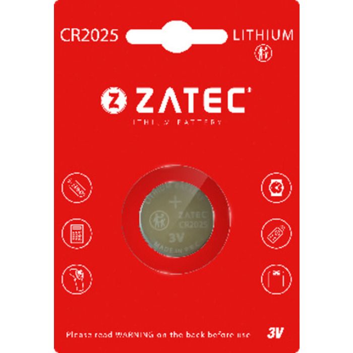 ZATEC - Piles Boutons CR2025 Lithium 3V