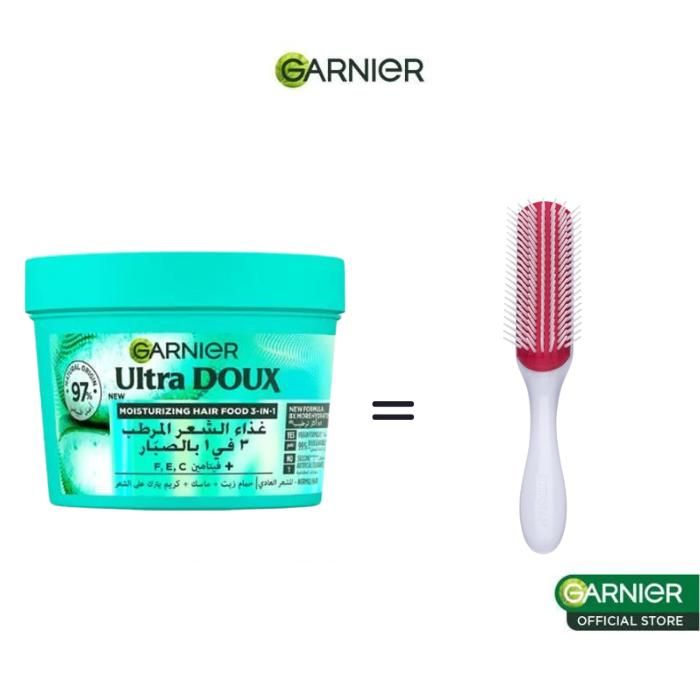 GARNIER - Offre Capillaire - Masque Hair Food Aloe Vera 390ml + Brosse Denman offerte