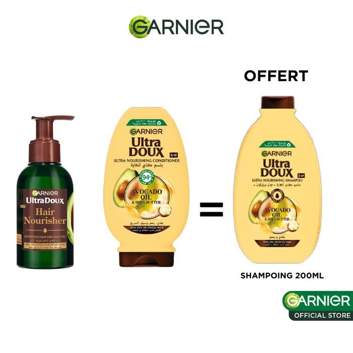 GARNIER - Offre capillaire Pack routine Avocat - Sérum 120ml + Shampoing 200ml + Conditioner 200ml