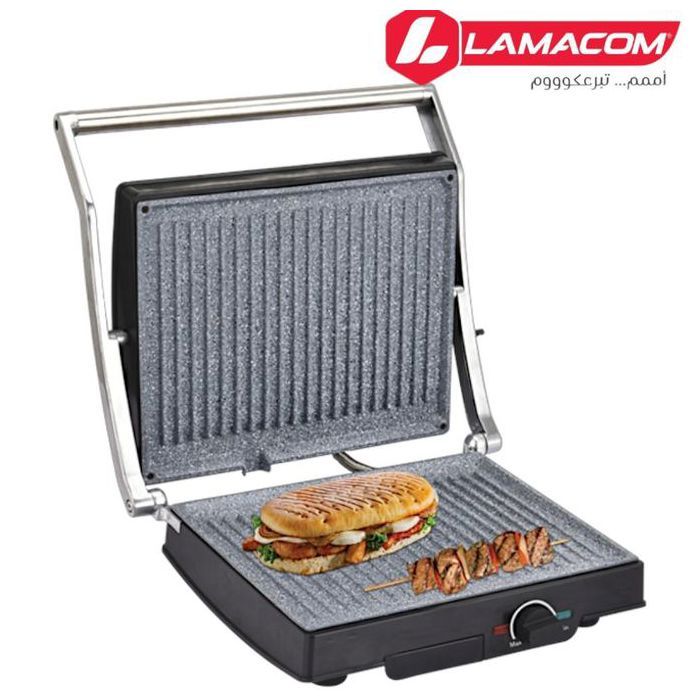 Grill à panini professionnel en granit, grand modèle durable et élégant