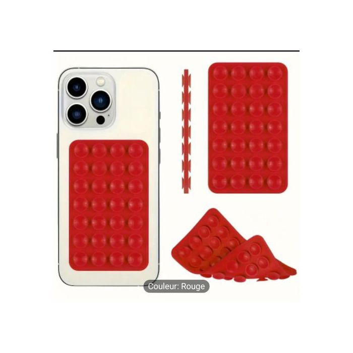 Support de Coque de Téléphone à Ventouse en Silicone – Adhérence Multi-Surfaces – Compatible iPhone & Android