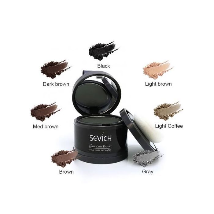SEVICH Poudre d'ombre pour ligne de cheveux, Correcteur de cheveux noir 4g