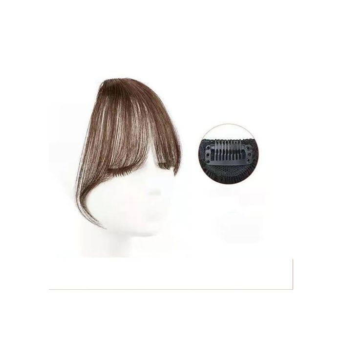 Frange Clip, Extensions de Cheveux Clip, Résistante à la Chaleur, Perruque pour Femme, Light Brown