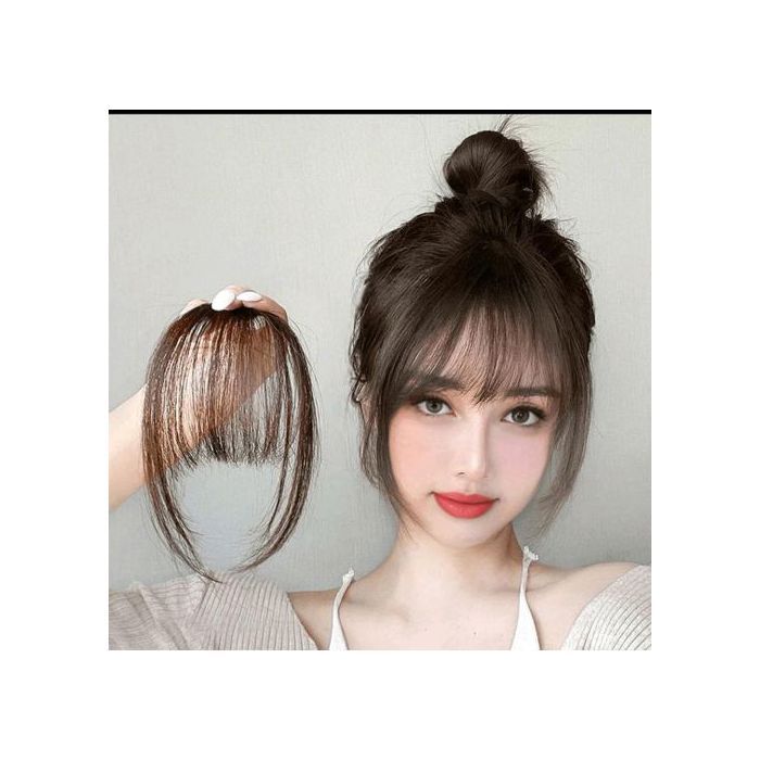 Frange Clip, Extensions de Cheveux Clip, Résistante à la Chaleur, Perruque pour Femme