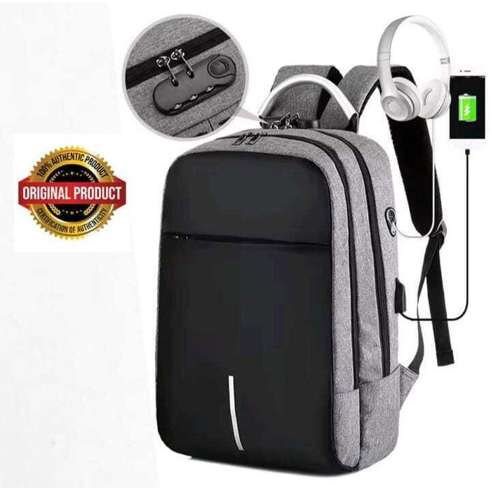 Sac à dos anti‑vol homme — Compatible 15,6" avec port USB, urbain et sécurisé