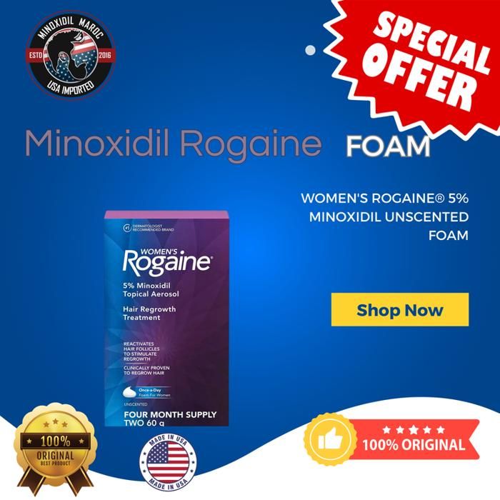 Minoxidil Rogaine 5% for Women Foam