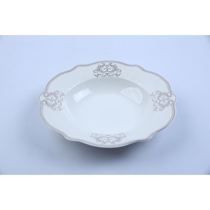 Assiette creuse - GENERIC - Noblesse - Porcelaine blanche - 21,5 cm - Compatible lave-vaisselle