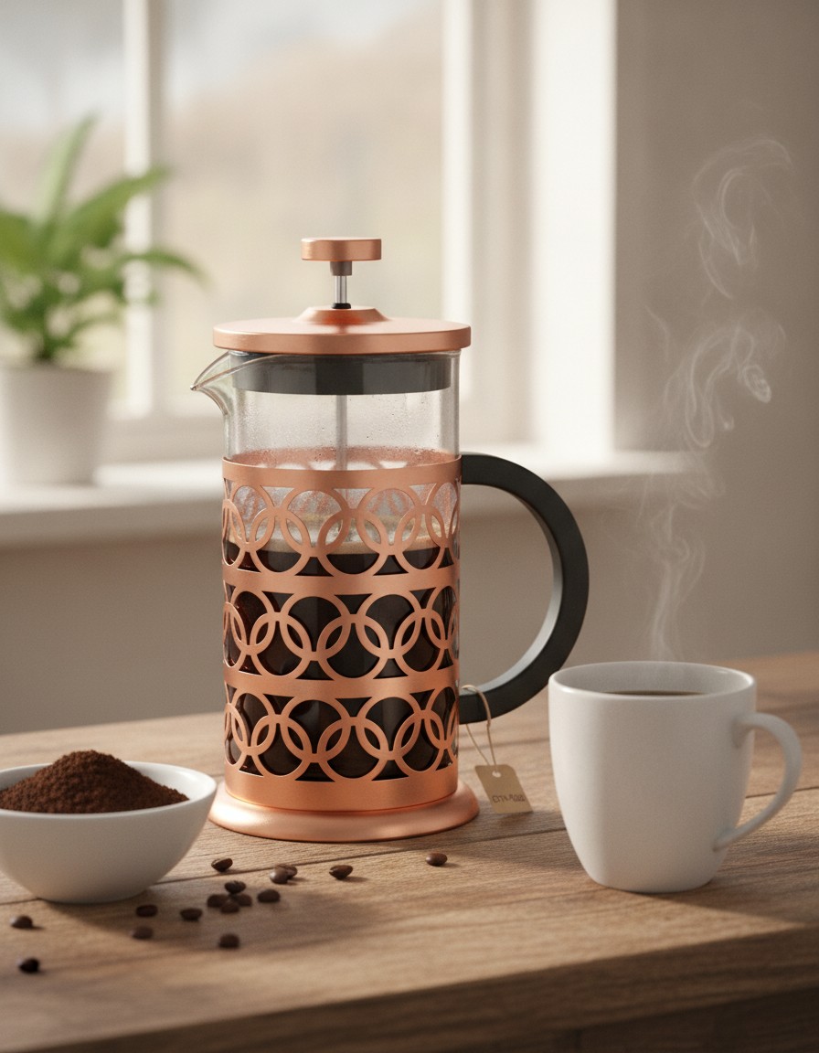 Cafetière à piston - CTM-T600 - 600 ml - Verre - Compatible lave-vaisselle - Motif couleur alèatoire - Marjane Mall - Image 3
