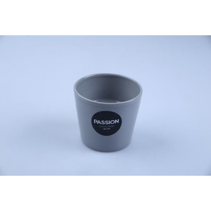 Pot - 11 cm - Gris - Design minimaliste - Finition mate