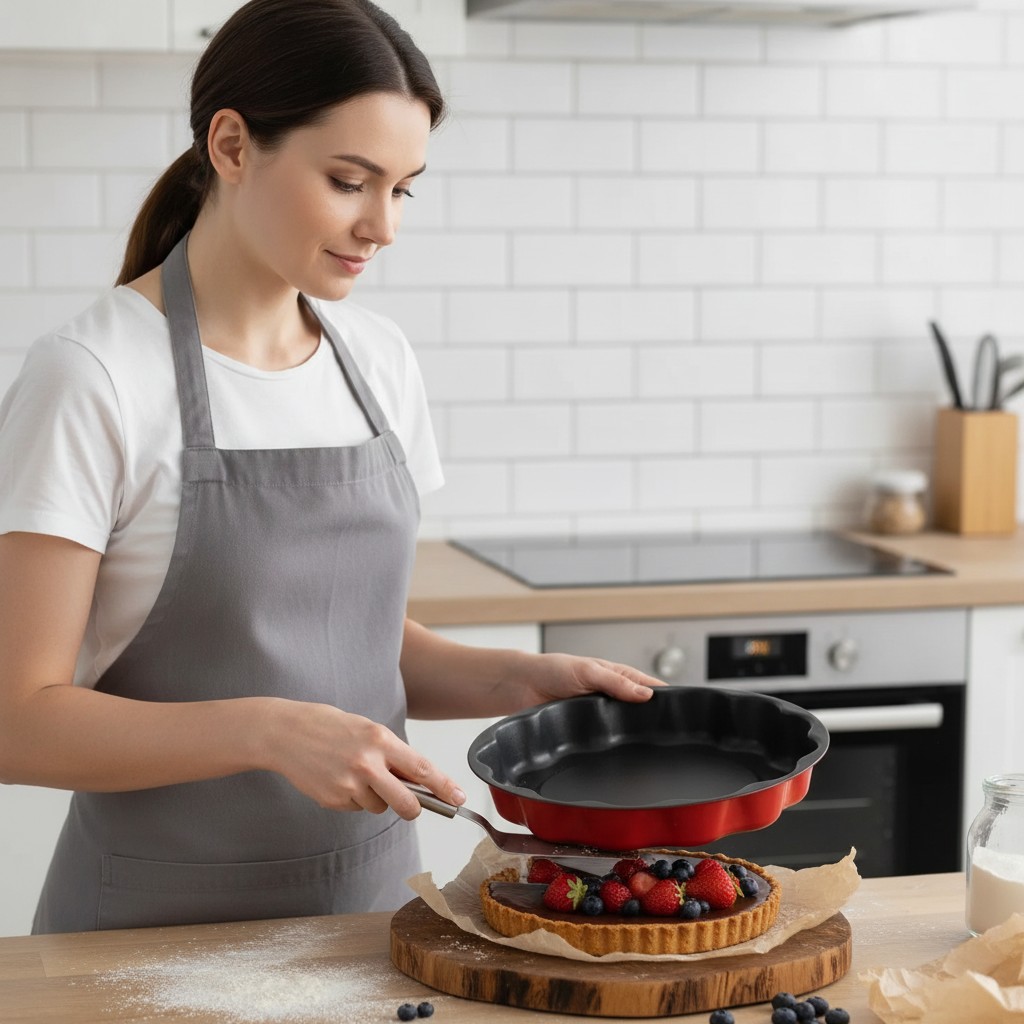 Moule à gâteau rond antiadhésif 30×5 cm – Cuisson homogène et démoulage facile - Marjane Mall - Image 4