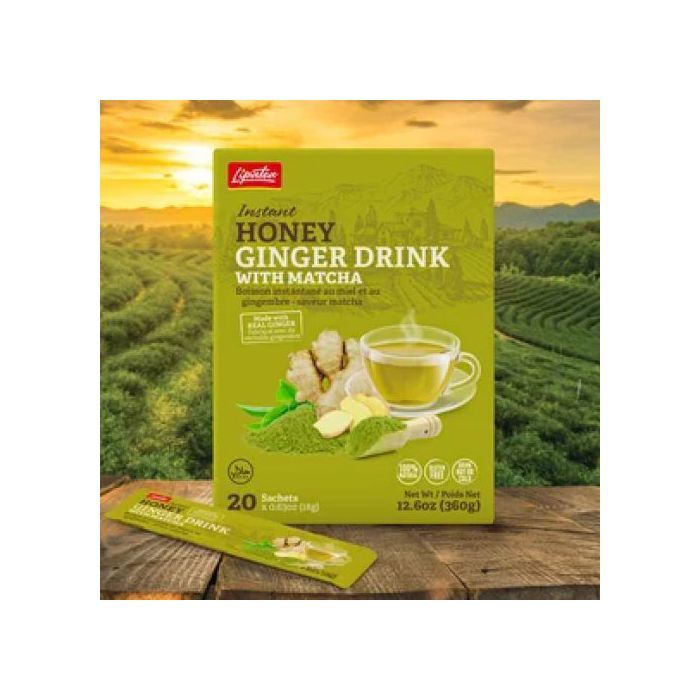 Lipatea Thé Matcha au miel et au gingembre , Matcha, 20 sachets