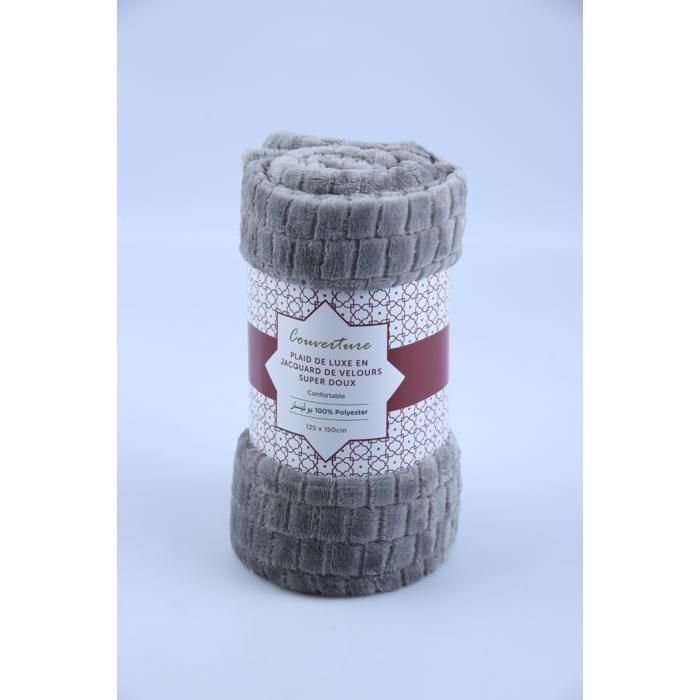 Couverture - GENERIC - G20-BD24 - Velours jacquard - 125 x 150 cm - 240 GSM