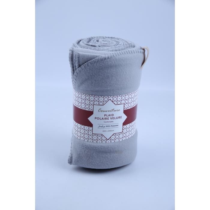 Plaid polaire - GENERIC - 220 x 240 cm - 160 GSM - 100% polyester - Entretien simplifié
