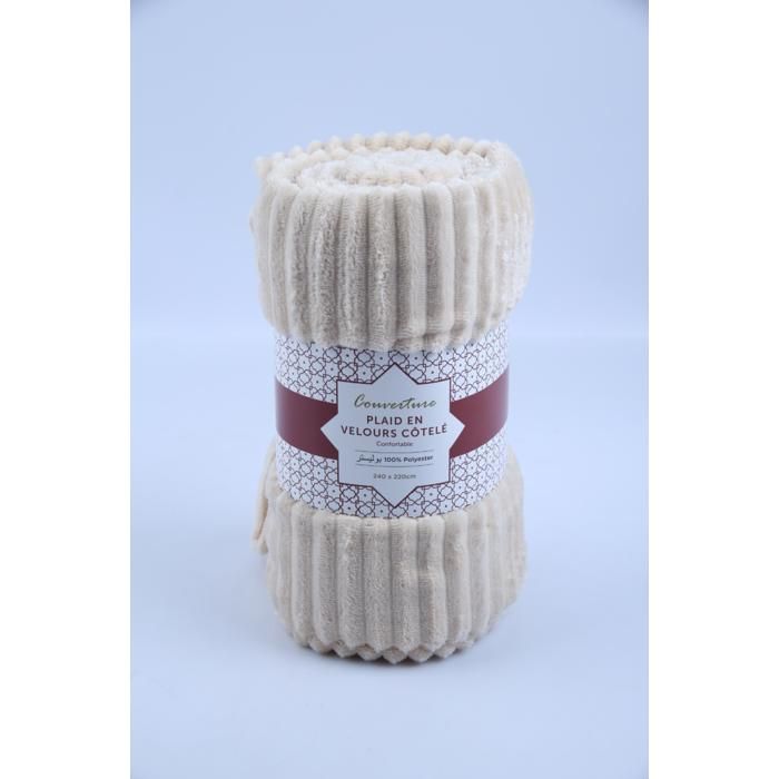 Couverture velours - GENERIC - G23-BT117 - 240 x 220 cm - 210 GSM - Synthétique