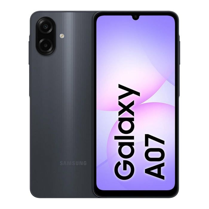 Samsung Galaxy A07 – 6.7" – 64 Go – 4 Go RAM – Helio G99 – 5000 mAh/25W – 50MP – Noir