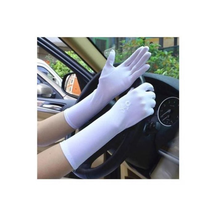 Gants de protection solaire - GENERIC - Blanc - Fibres synthétiques - Multicolore - Femme