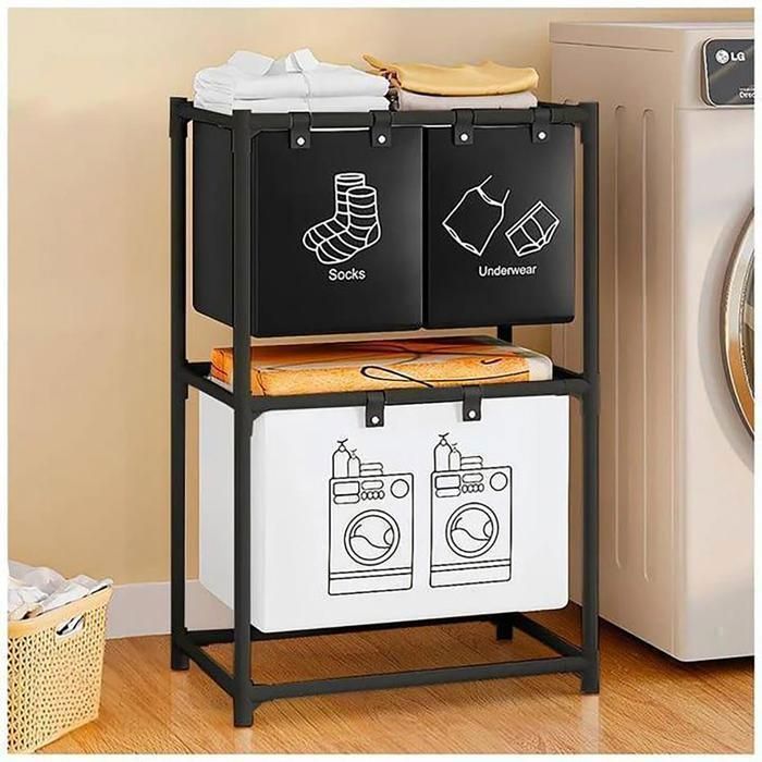 Panier à linge 3 compartiments, Pratique pour Organisateur et trier vos vêtements