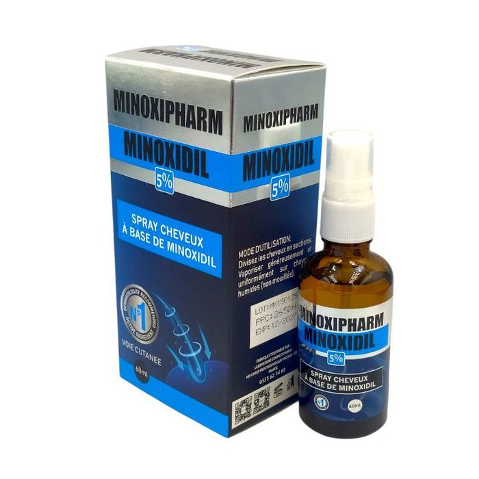Spray Minoxipharm 5% – Traitement contre la chute des cheveux pour hommes et femmes
