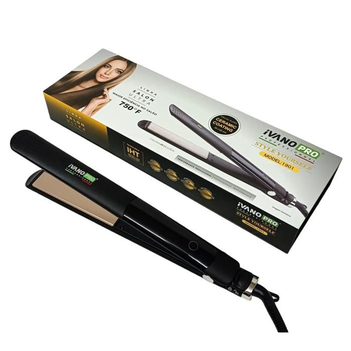 IVANO PRO 1901 – Lisseur Céramique Haute Température pour un Style Salon à Domicile