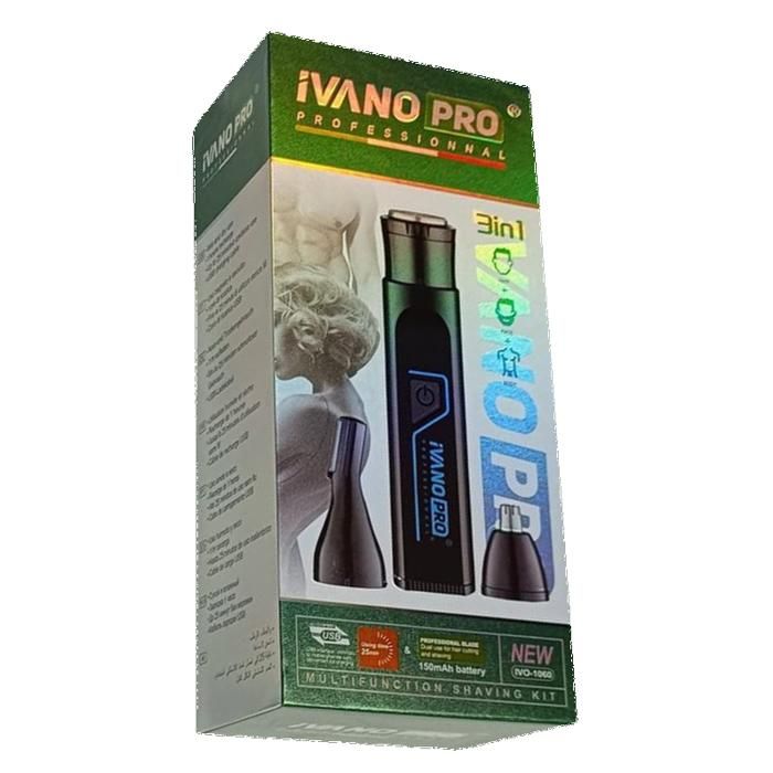 IVANO PRO 3en1 – Kit de Rasage Multifonction Professionnel