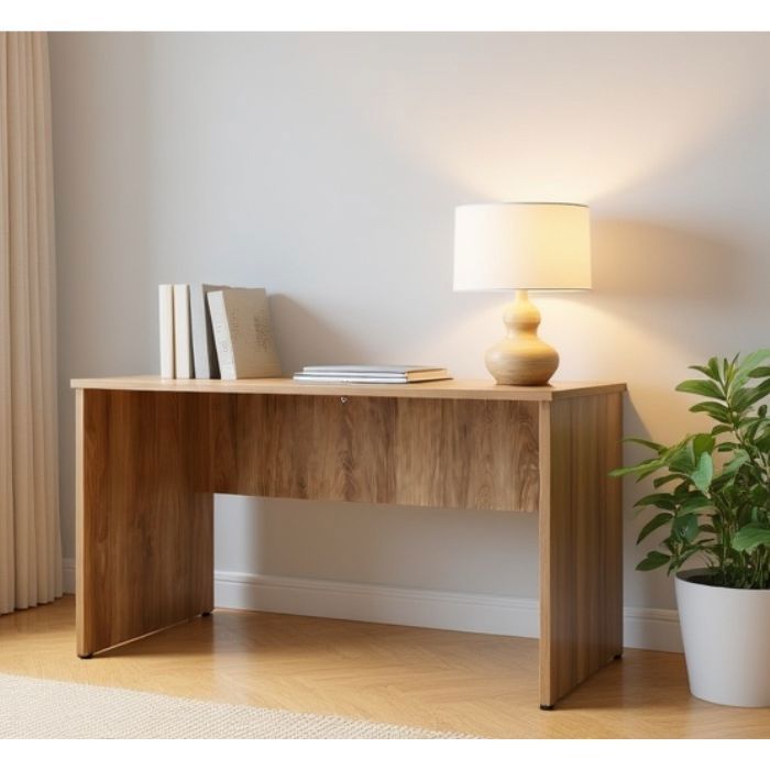 Bureau simple - GENERIC - 1070 x 600 x 700 mm - Finition Havana - Bois
