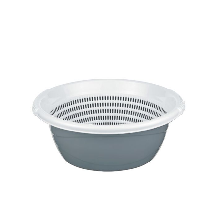 Bassine ronde Émeraude avec passoire 2,5 L – Réf. 03 1084 - Couleur Aléatoire