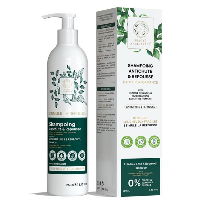 Shampoing antichute - 250ml - Stimule la repousse - Freine la chute - Cheveux brillants