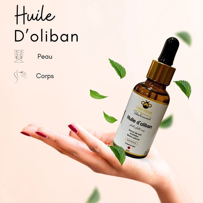 Huile cosmétique - CHAHDATLAS - Huile d’oliban - 30ML - Hypoallergénique - Anti-âge