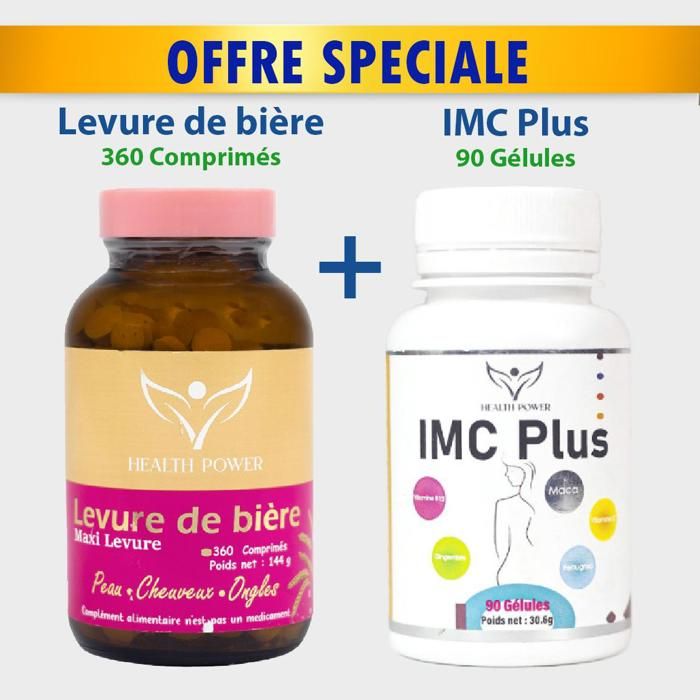 PACK = Levure de Bière 360 Comprimés + IMC Plus 90 Gélules