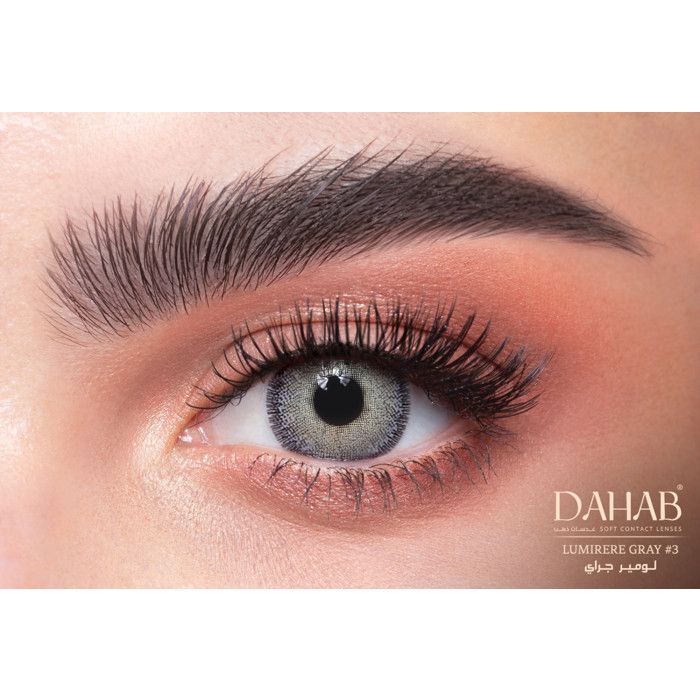 Lentilles de couleur - Dahab Lumirere Gray - 3 mois - Synthétique - Pour adultes femmes