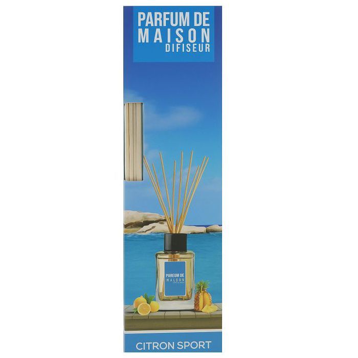 Parfum d'ambiance senteur de citron sport, diffuseur d'ambiance 50 ml