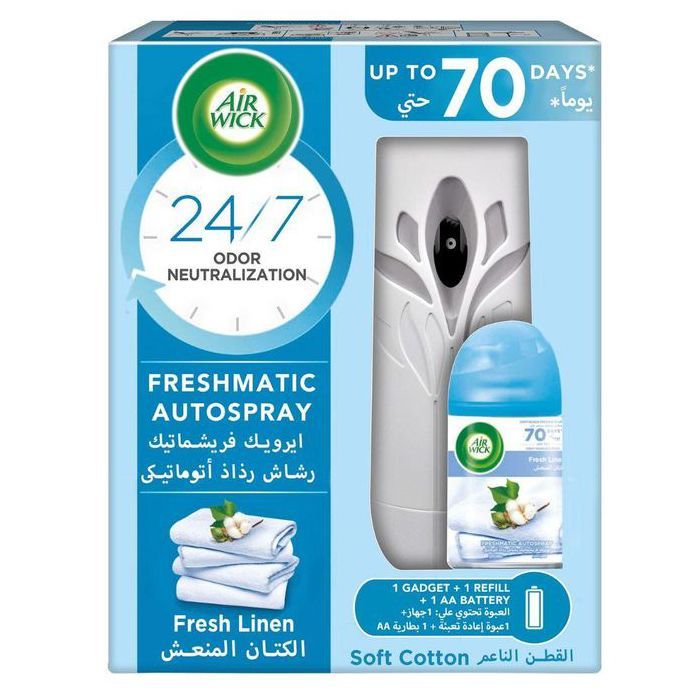 Airwick Diffuseur Freshmatic Auto Spray Fresh Linen,