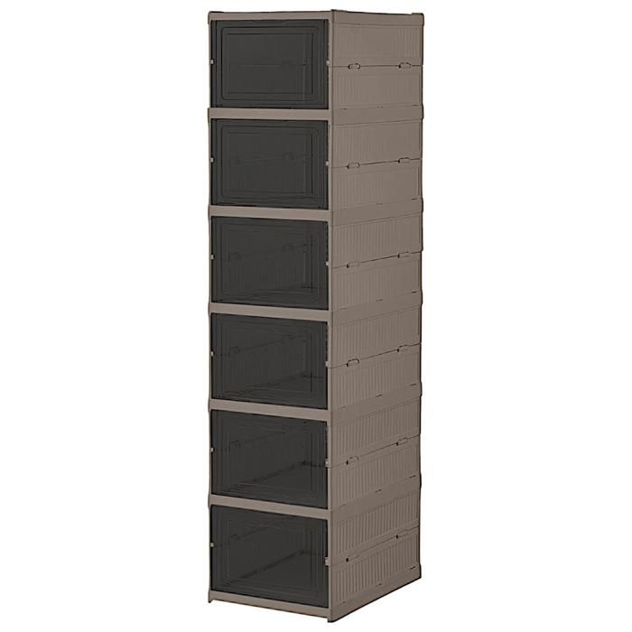 Étagère à chaussures - GENERIC - LN-3011-13 - Beige - 6 tiroirs - 6 étagères