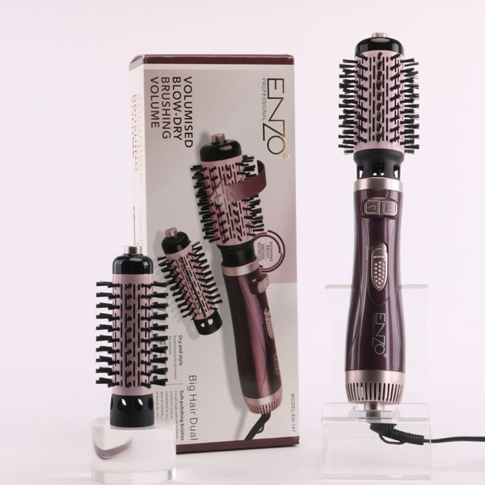 Brosse Enzo Professionnelle – Brosse rotative à air chaud pour un brushing parfait à la maison
