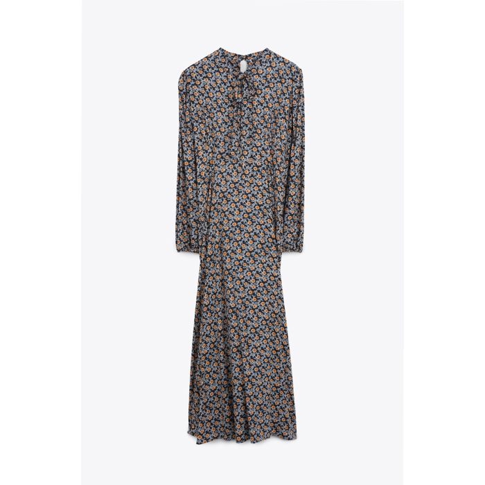 MARWA - ROBE AVEC ZIP - BLUE FLOWER