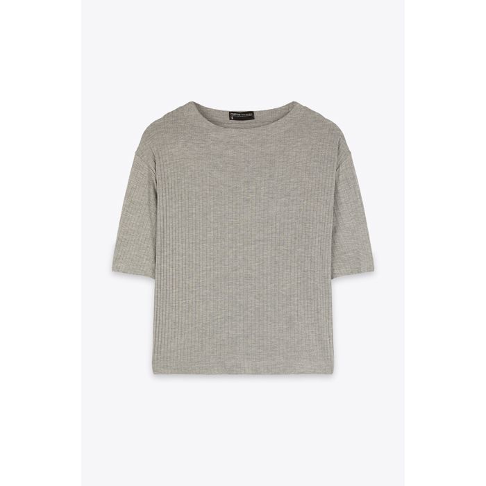 MARWA - TOP LONG DEMI MANCHES - GREYL